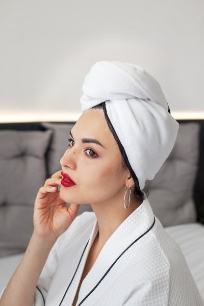 Turban na vlasy Pure Harmony Černo-bílý